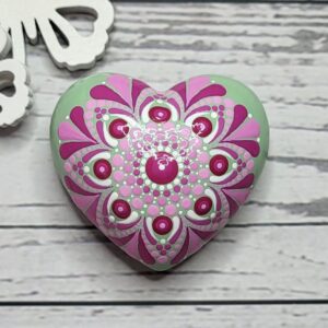 Mini-Herz Hellgrün-Rosa