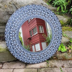 Spiegel-Mandala auf Holz, 60cm